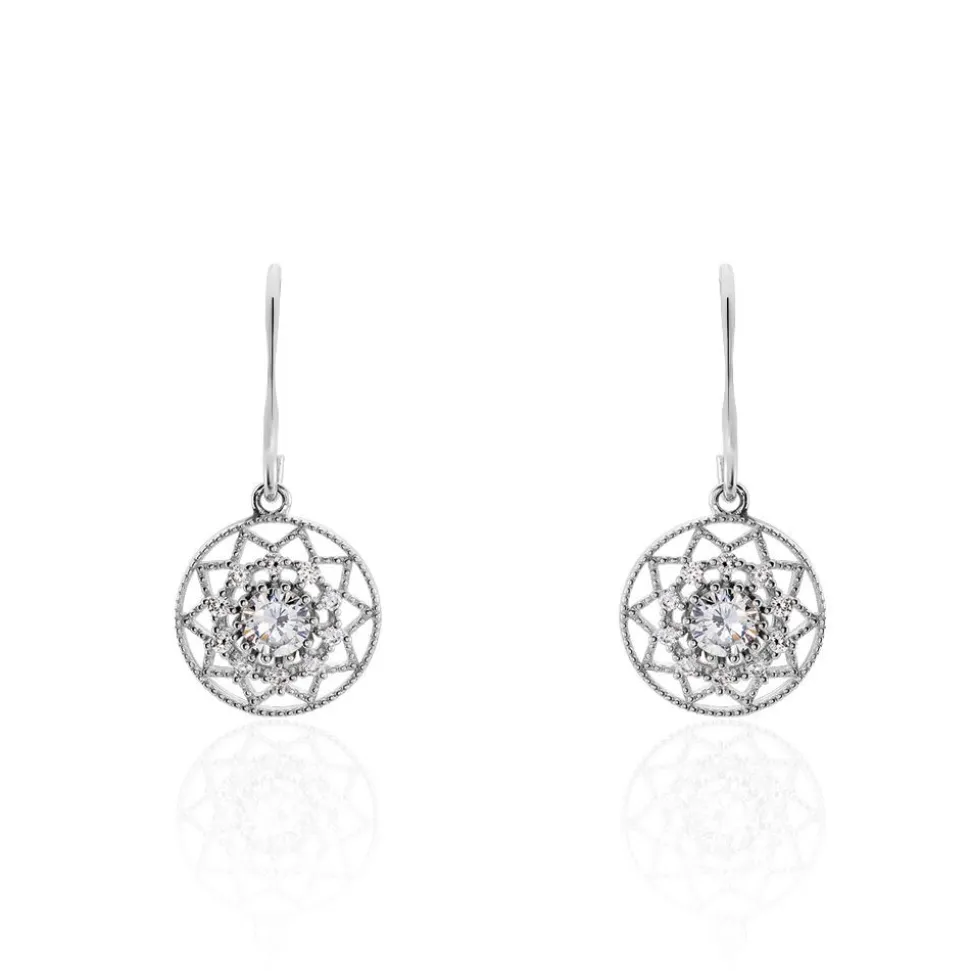 Boucles D'oreilles Pendantes Cassandria Argent Oxyde De Zirconium