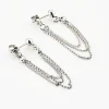 Boucles D'oreilles Pendantes Argent Blanc Novia