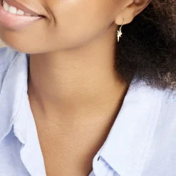Boucles D'oreilles Pendantes Fee Or Jaune