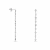 Boucles D'oreilles Pendantes Mascaret Argent Blanc Oxyde De Zirconium