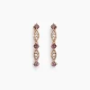 Boucles D'oreilles Pendantes Eugenie Argent Rose Oxyde De Zirconium