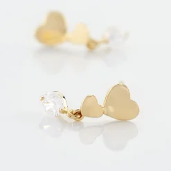 Boucles D'oreilles Pendantes Rihabe Or Jaune Oxyde De Zirconium