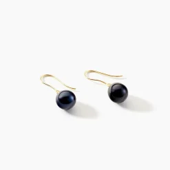 Boucles D'oreilles Pendantes Severiane Or Jaune Perle De Culture