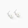 Boucles D'oreilles Pendantes Melya Argent Perle De Culture Et Oxyde