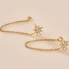 Boucles D'oreilles Pendantes Kettil Or Jaune Oxyde De Zirconium