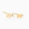 Boucles D'oreilles Pendantes Baptista Ours Or Jaune