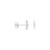 Boucles D'oreilles Puces Adriaan Argent Blanc Oxyde De Zirconium
