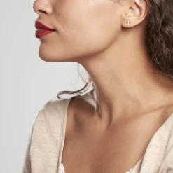 Marc Orian Boucles D'Oreilles Or|Boucles D'Oreilles Femme > Boucles D'oreilles Puces Allie Croix Or Jaune Oxyde De Zirconium