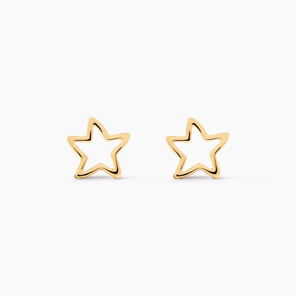 Boucles D'oreilles Puces Alphonsine Etoile De Mer Or Jaune