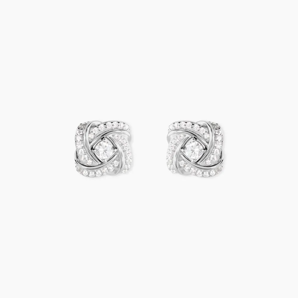 Marc Orian Pendantes|Bijoux Zirconium > Boucles D'oreilles Puces Anasthase Argent Blanc Oxyde De Zirconium
