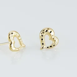 Marc Orian Boucles D'Oreilles Cœur|Boucles D'Oreilles Femme > Boucles D'oreilles Puces Anne-maudae Coeurs Or Jaune