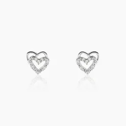Marc Orian Bijoux Zirconium|Boucles D'Oreilles Argent > Boucles D'oreilles Puces Aoki Argent Blanc Oxyde De Zirconium