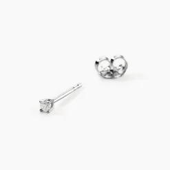 Boucles D'oreilles Puces Aphrodite Or Blanc Diamant