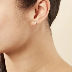 Boucles D'oreilles Puces Aphrodite Or Jaune Diamant