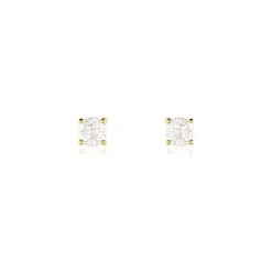 Boucles D'oreilles Puces Aphrodite Or Jaune Diamant