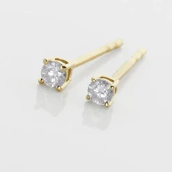 Boucles D'oreilles Puces Aphrodite Or Jaune Diamant