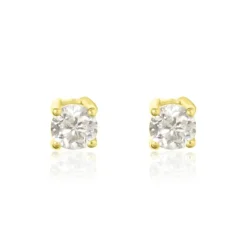 Boucles D'oreilles Puces Aphrodite Or Jaune Diamant