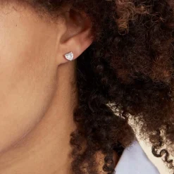 Marc Orian Bijoux Zirconium|Boucles D'Oreilles Argent > Boucles D'oreilles Puces Argent Blanc Schull Oxydes De Zirconium