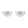 Boucles D'oreilles Puces Argent Blanc