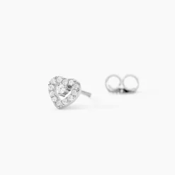 Marc Orian Bijoux Zirconium|Boucles D'Oreilles Argent > Boucles D'oreilles Puces Argent Blanc Gautiere Oxydes De Zirconium
