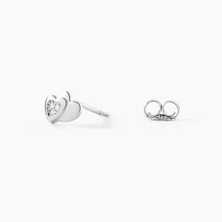 Marc Orian Bijoux Zirconium|Boucles D'Oreilles Argent > Boucles D'oreilles Puces Argent Blanc Dounyo Oxydes De Zirconium