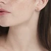 Marc Orian Bijoux Zirconium|Boucles D'Oreilles Fleur > Boucles D'oreilles Puces Argent Rose Buddy Oxydes De Zirconium