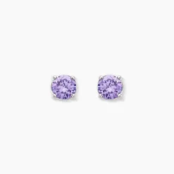 Boucles D'oreilles Puces Argent Blanc Rio Santa Teresa Oxyde