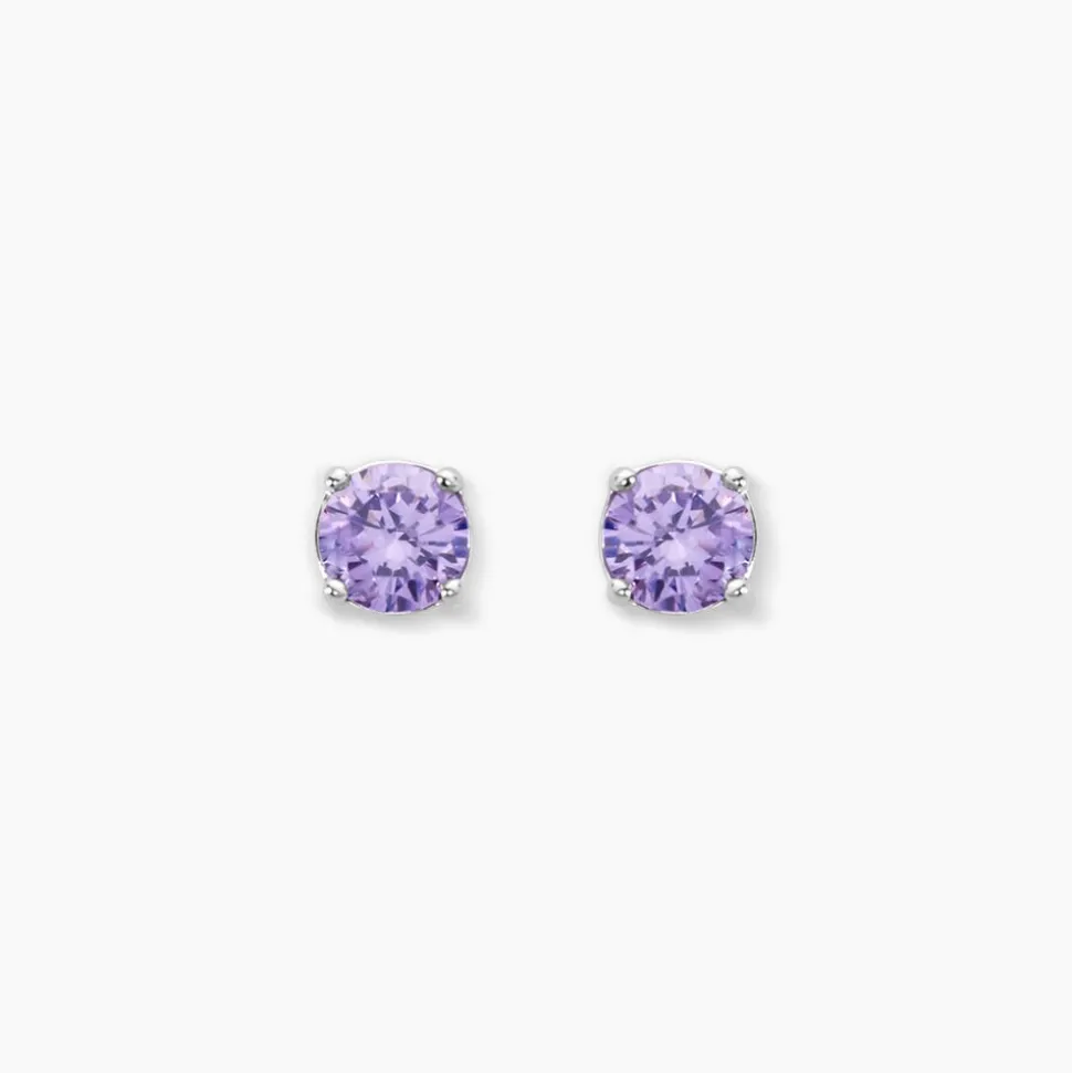 Boucles D'oreilles Puces Argent Blanc Rio Santa Teresa Oxyde