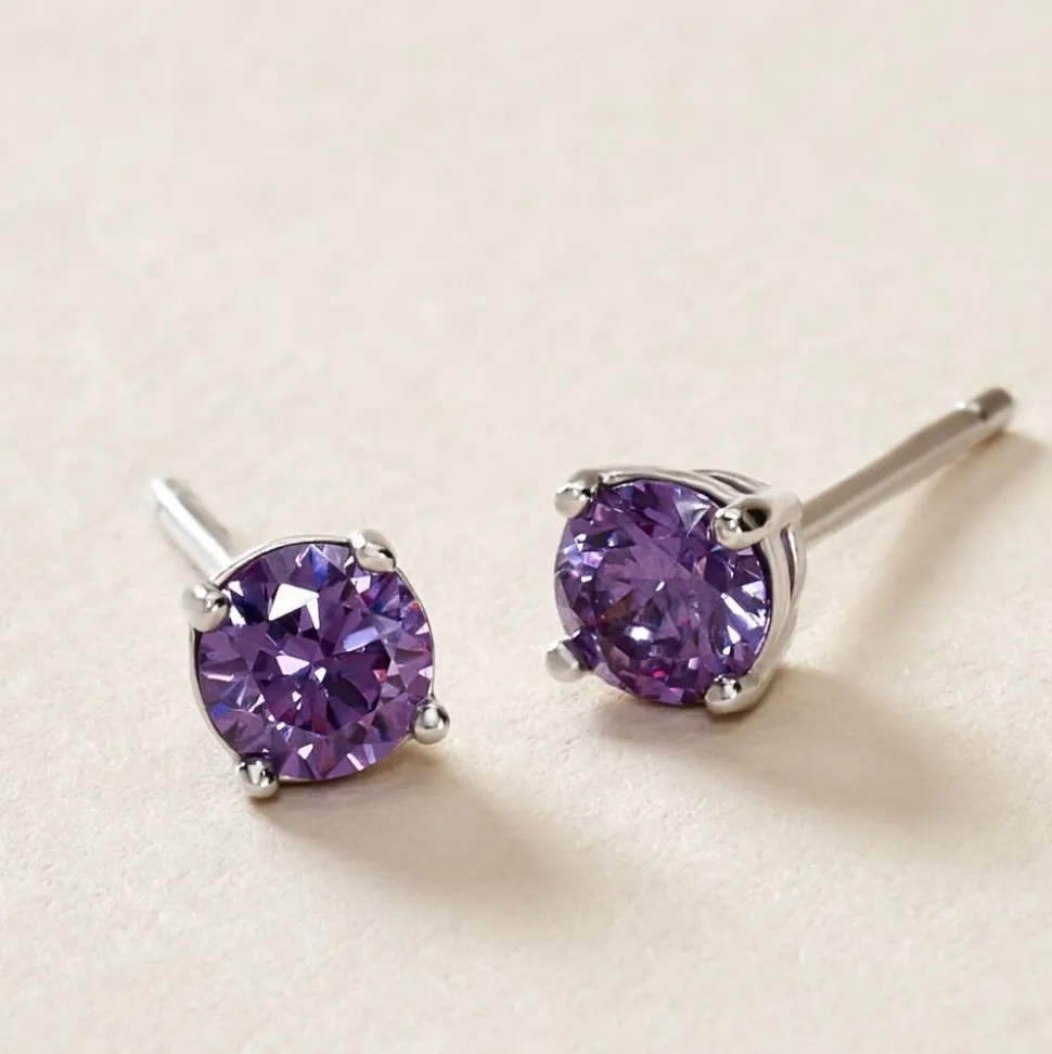 Boucles D'oreilles Puces Argent Blanc Rio Santa Teresa Oxyde