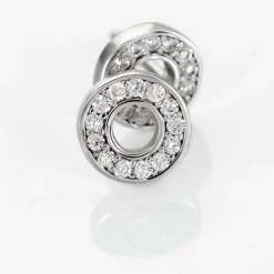 Boucles D'oreilles Puces Argent Blanc Eujen Oxydes De Zirconium
