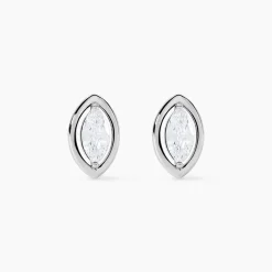 Marc Orian Pendantes|Bijoux Zirconium > Boucles D'oreilles Puces Arone Argent Blanc Oxyde De Zirconium
