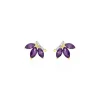 Marc Orian Anniversaire De Mariage|Boucles D'Oreilles Fleur > Boucles D'oreilles Puces Augustina Or Jaune Amethyste Oxyde