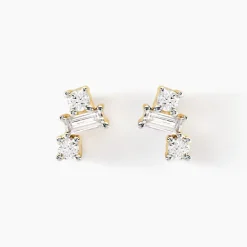 Marc Orian Cadeaux Mariage|Bijoux Diamant > Boucles D'oreilles Puces Baliatista Or Jaune Diamant Synthétique
