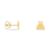 Boucles D'oreilles Puces Baptista Ours Or Jaune