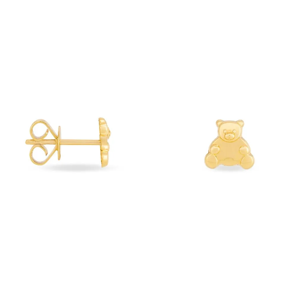 Boucles D'oreilles Puces Baptista Ours Or Jaune