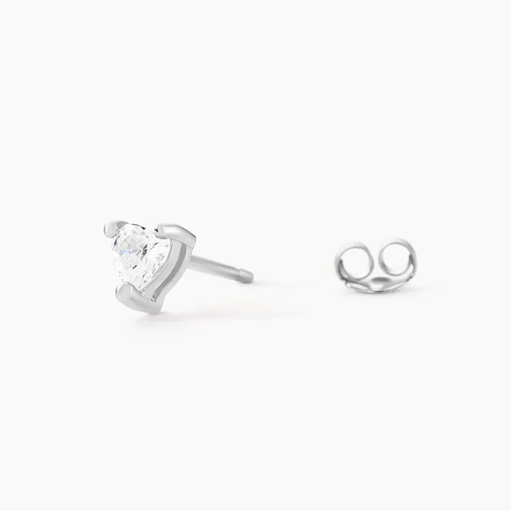 Marc Orian Bijoux Zirconium|Boucles D'Oreilles Argent > Boucles D'oreilles Puces Breana Argent Blanc Oxyde De Zirconium