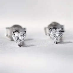 Marc Orian Bijoux Zirconium|Boucles D'Oreilles Argent > Boucles D'oreilles Puces Breana Argent Blanc Oxyde De Zirconium