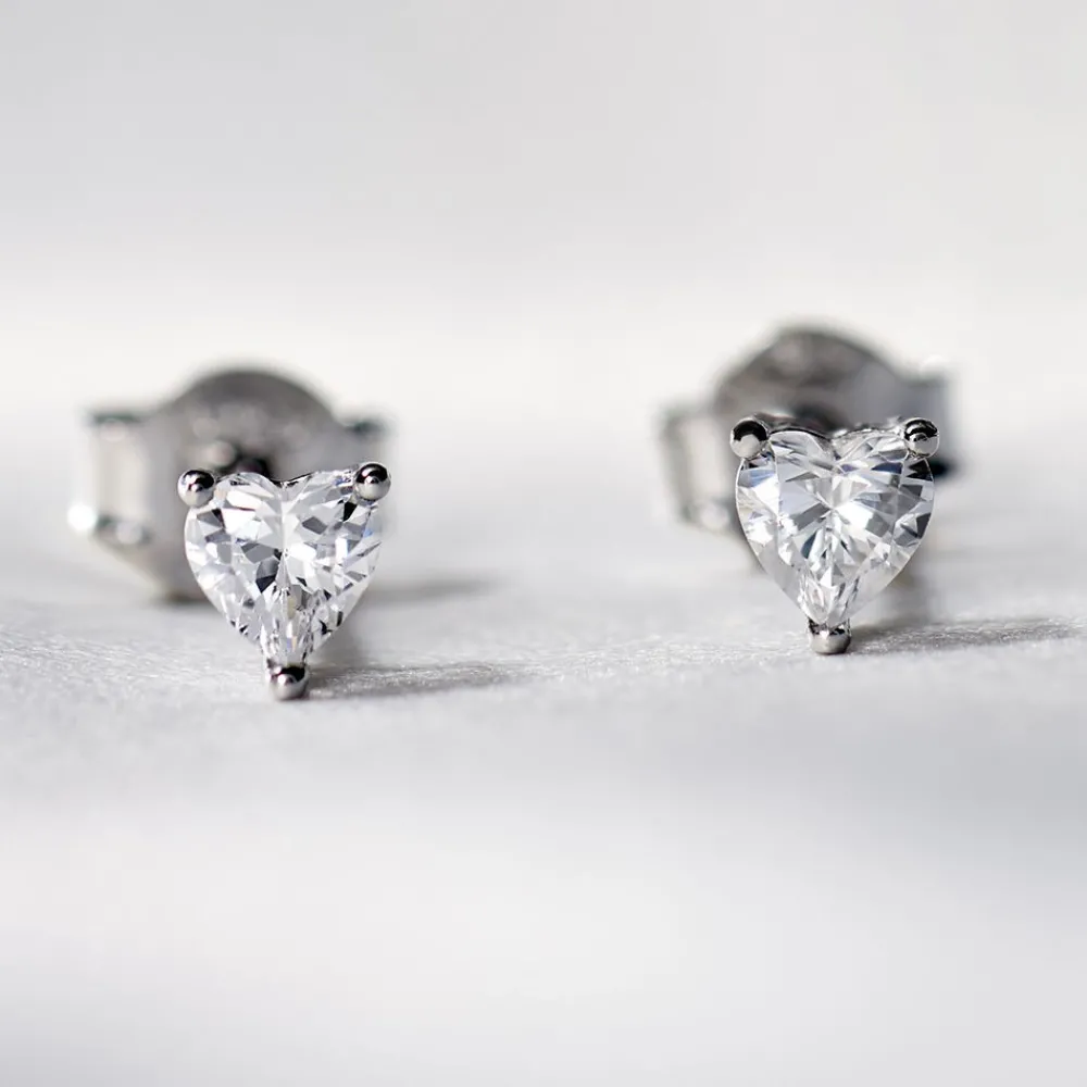 Marc Orian Bijoux Zirconium|Boucles D'Oreilles Argent > Boucles D'oreilles Puces Breana Argent Blanc Oxyde De Zirconium