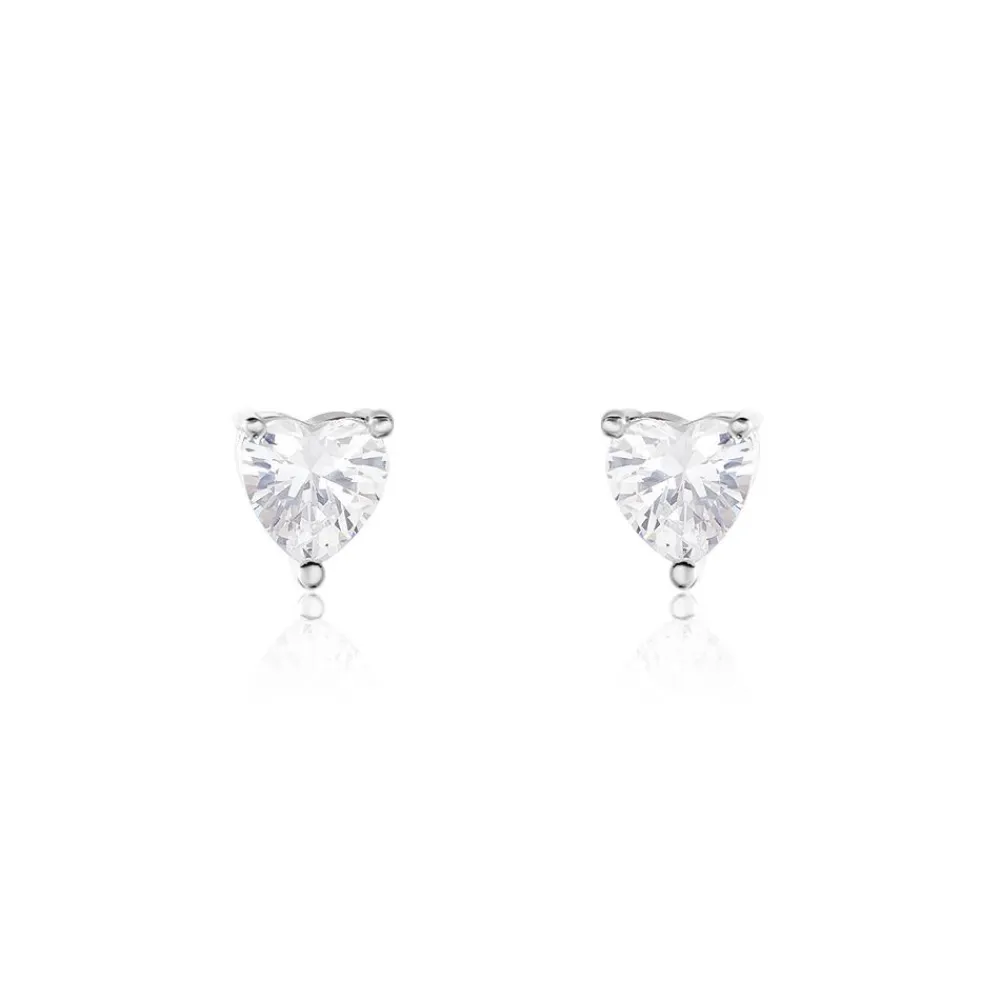 Marc Orian Bijoux Zirconium|Boucles D'Oreilles Argent > Boucles D'oreilles Puces Breana Argent Blanc Oxyde De Zirconium