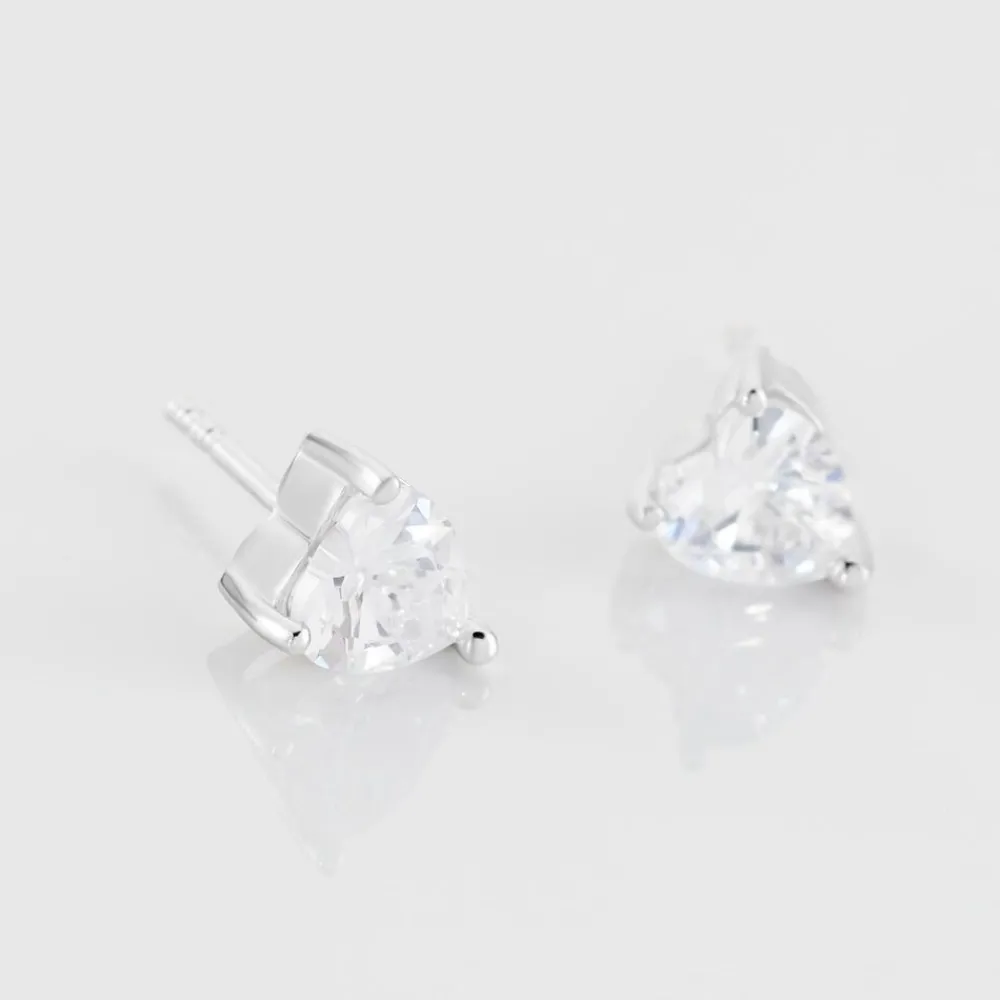 Marc Orian Bijoux Zirconium|Boucles D'Oreilles Argent > Boucles D'oreilles Puces Breana Argent Blanc Oxyde De Zirconium