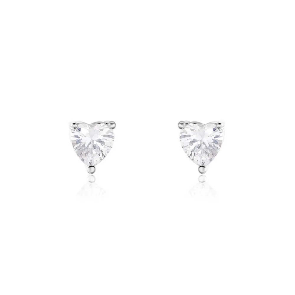 Marc Orian Bijoux Zirconium|Boucles D'Oreilles Argent > Boucles D'oreilles Puces Breana Argent Blanc Oxyde De Zirconium