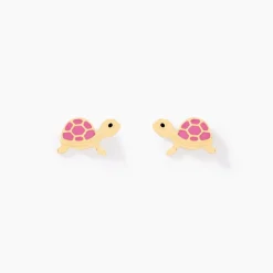 Boucles D'oreilles Puces Cali Tortue Or Jaune
