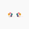 Boucles D'Oreilles Puces Caly Or Jaune Oxyde De Zirconium