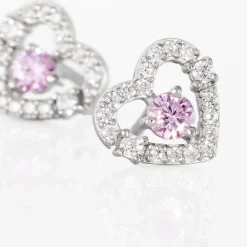 Marc Orian Boucles D'Oreilles Argent|Boucles D'Oreilles Cœur > Boucles D'oreilles Puces Carren Argent Blanc Oxyde De Zirconium