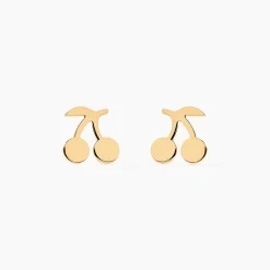Boucles D'oreilles Puces Cerisia Or Jaune