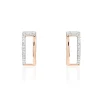 Boucles D'oreilles Puces Charlie Or Rose Diamant