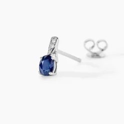 Marc Orian Anniversaire De Mariage|Boucles D'Oreilles Mariage > Boucles D'oreilles Puces Charmante Or Blanc Saphir Et Diamant