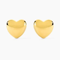 Marc Orian Boucles D'Oreilles Cœur|Boucles D'Oreilles Acier Inoxydable > Boucles D'Oreilles Puces Cherish Acier Jaune