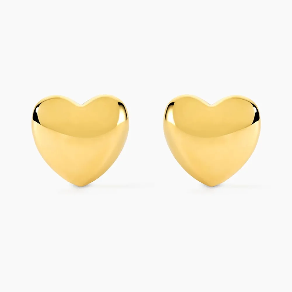 Marc Orian Boucles D'Oreilles Cœur|Boucles D'Oreilles Acier Inoxydable > Boucles D'Oreilles Puces Cherish Acier Jaune