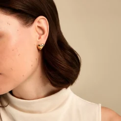 Marc Orian Boucles D'Oreilles Cœur|Boucles D'Oreilles Acier Inoxydable > Boucles D'Oreilles Puces Cherish Acier Jaune